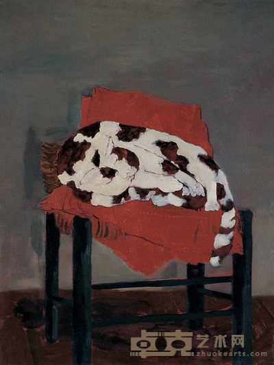 胡朝阳 睡猫 81×65cm